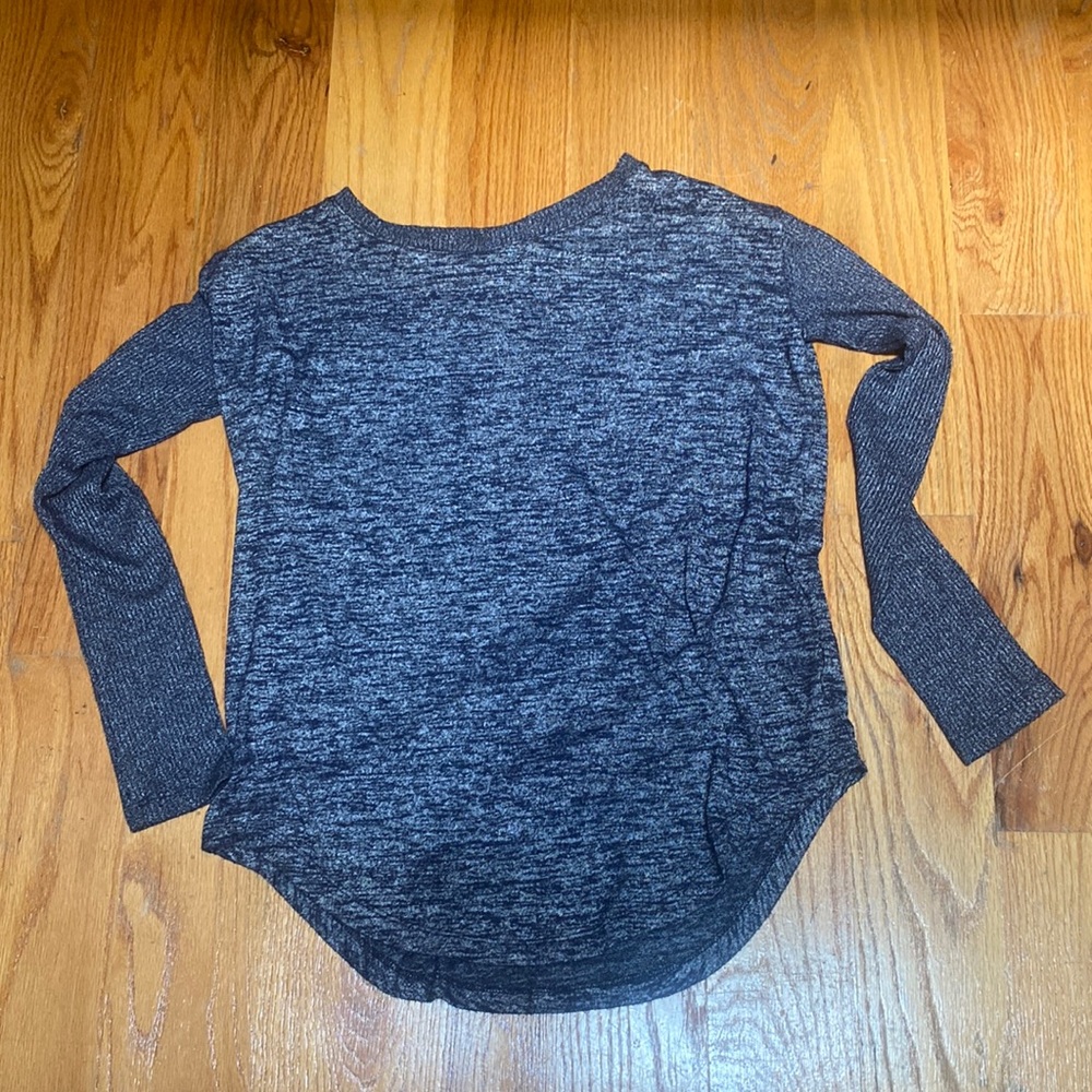 GAP Slub Drapey Blue Marled XS Long Sleeved Tee